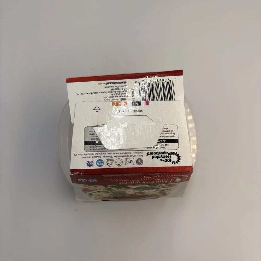 Rubbermaid TakeAlongs 2.1 Cup Deep Square Food Storage Containers‎ Set of 5 Red